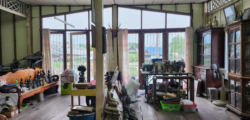 บ้านเดี่ยว ริมคลองบางกอกน้อย (บ้านไม้ปลูกเอง) ติดริมน้ำเจ้าพระยา ทำเลดี