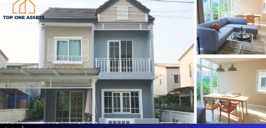 บ้านเดี่ยว เดอะ วิลเลจ คอทเทจ กาญจนาภิเษก-ราชพฤกษ์ ตกแต่งสวย โครงการติดถนน