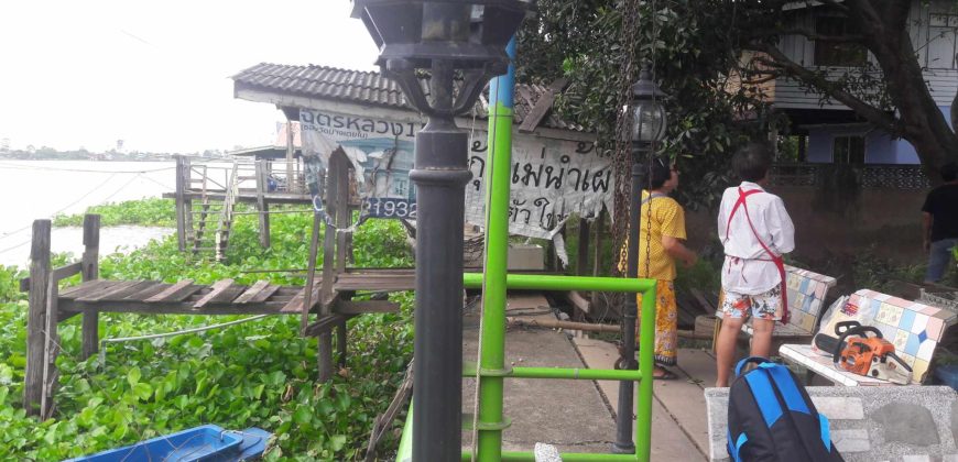 ที่ดินทำเลดีติดแม่น้ำเจ้าพระยา สามโคก ปทุมธานี ราคาพิเศษมาก