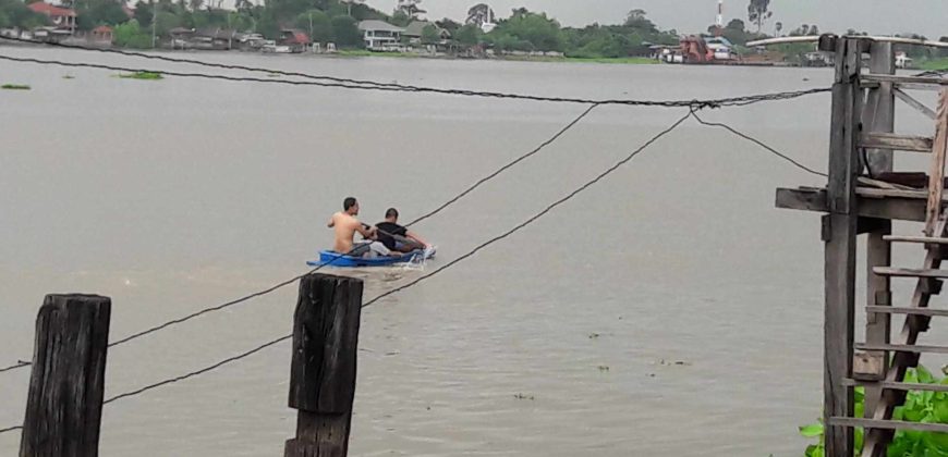 ที่ดินทำเลดีติดแม่น้ำเจ้าพระยา สามโคก ปทุมธานี ราคาพิเศษมาก