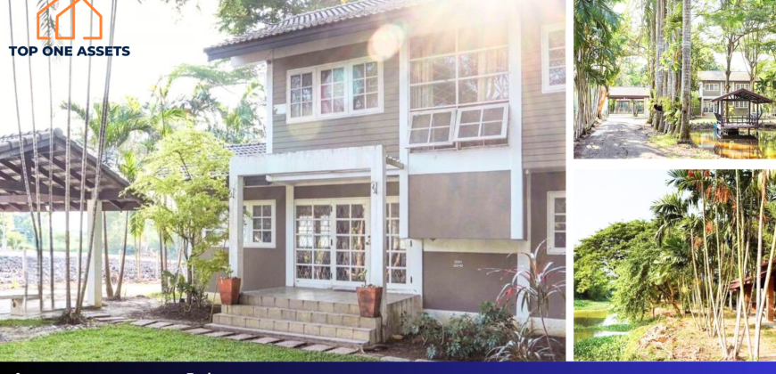 บ้านสวนริมคลอง 3 ไร่ ติดถนนใหญ่ บรรยากาศเงียบสงบ ประชาสำราญ หนองจอก เพียง 21 ล้าน