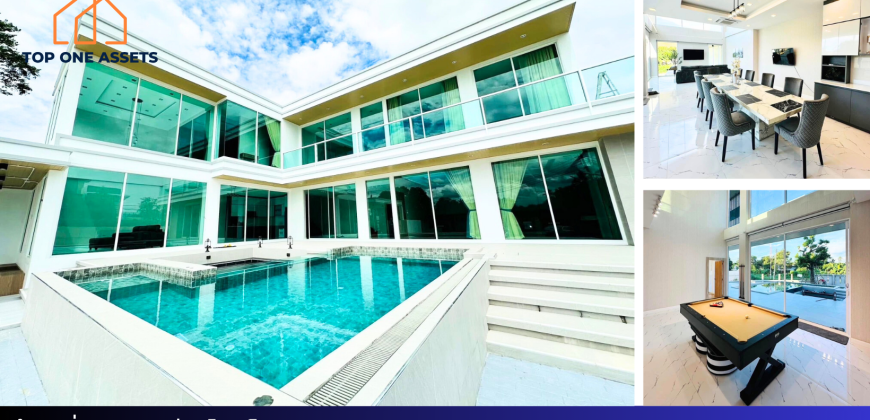บ้านเดี่ยว Pool Villa พัทยา สุดหรู สไตล์โมเดิร์น บ้านใหม่ 1 ปี  ใกล้แหล่งท่องเที่ยว