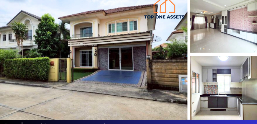 บ้านเดี่ยว หมู่บ้านภัสสร เพรสทีจ อ่อนนุช เพียง 6.7 ล้าน ใกล้รถไฟฟ้าแอร์พอร์ตลิงก์ สุวรรณภูมิ
