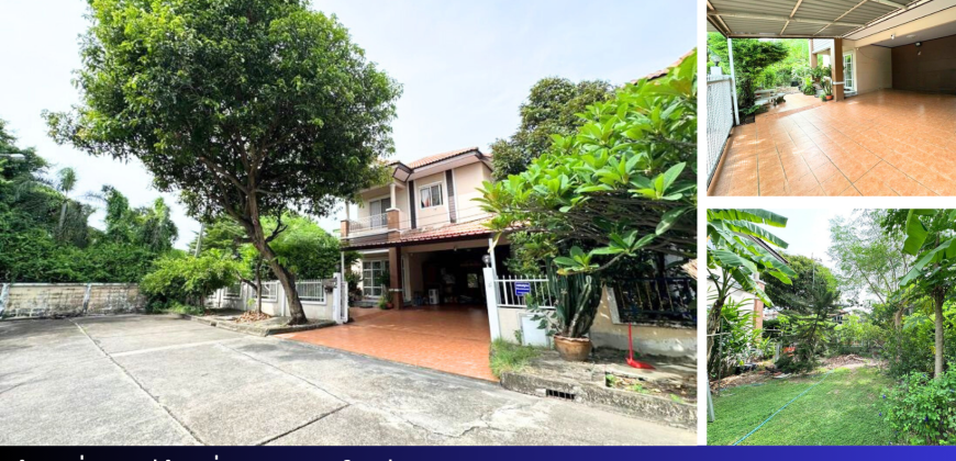*บ้านเดี่ยวหลังมุม พื้นที่ 79.8 ตรว. หมู่บ้านซื่อตรง-บางใหญ่ ทำเลดี ถนน 8 เลน เพียง 3.9 ล้าน