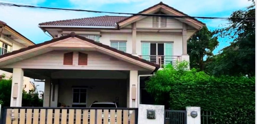 บ้านเดี่ยว สราญสิริ ราชพฤกษ์-แจ้งวัฒนะ ใกล้รร.นานาชาติเด่นหล้า ทางเข้าโครงการติดถนน ราชพฤกษ์