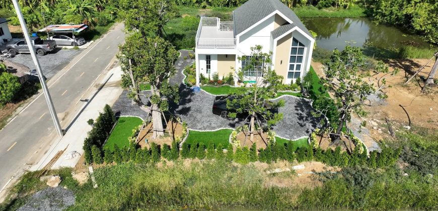บ้านเดี่ยวสร้างใหม่สวย พร้อมที่ดิน 2 งาน ซอยวัดคลองตาคล้าย บางบัวทองเพียง 4 ล้าน