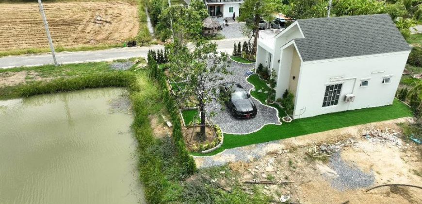 บ้านเดี่ยวสร้างใหม่สวย พร้อมที่ดิน 2 งาน ซอยวัดคลองตาคล้าย บางบัวทองเพียง 4 ล้าน