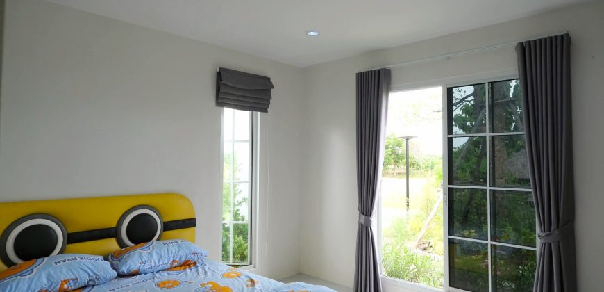 บ้านเดี่ยวสร้างใหม่สวย พร้อมที่ดิน 2 งาน ซอยวัดคลองตาคล้าย บางบัวทองเพียง 4 ล้าน