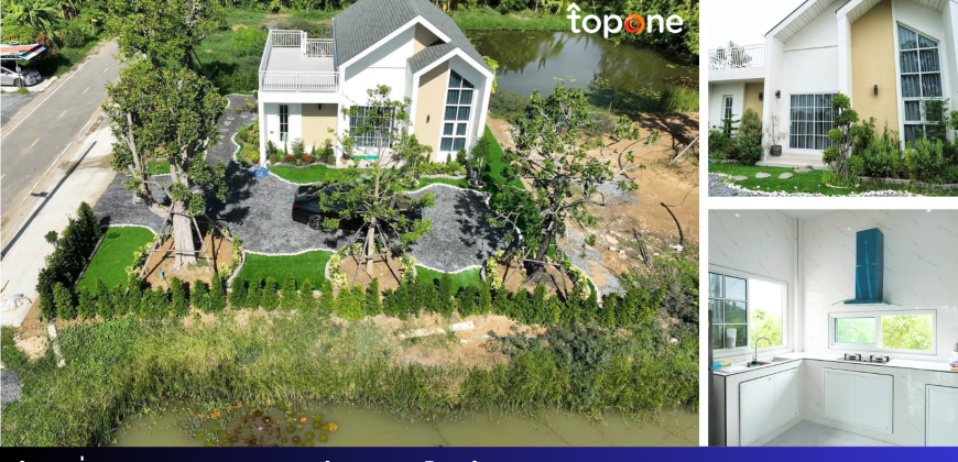 บ้านเดี่ยวสร้างใหม่สวย พร้อมที่ดิน 2 งาน ซอยวัดคลองตาคล้าย บางบัวทองเพียง 4 ล้าน