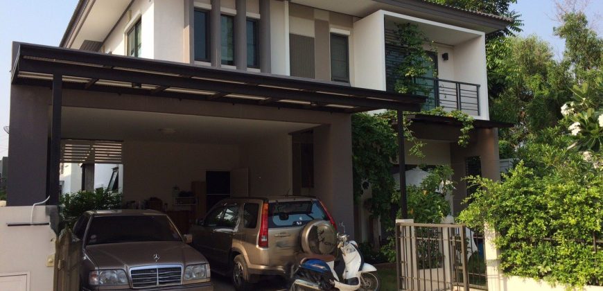 บ้านเดี่ยวหลังมุม หมู่บ้านฮาบิเทีย วัชรพล ใกล้รถไฟฟ้าสายสีชมพู 5.9 ล้าน
